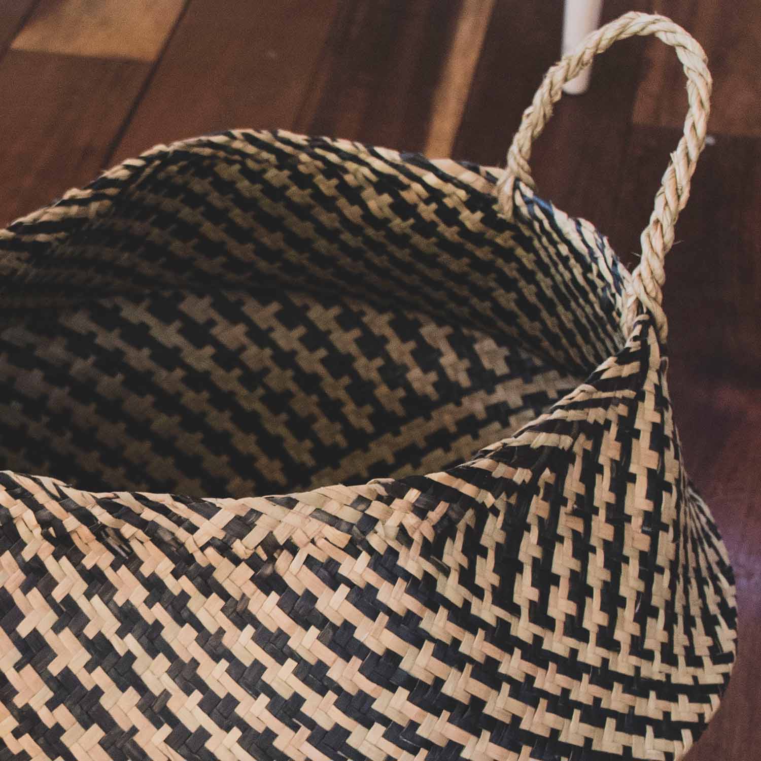 Basket, Multi-color, Seagrass
