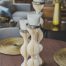 Candle holder decorated with mulberry paper modules large