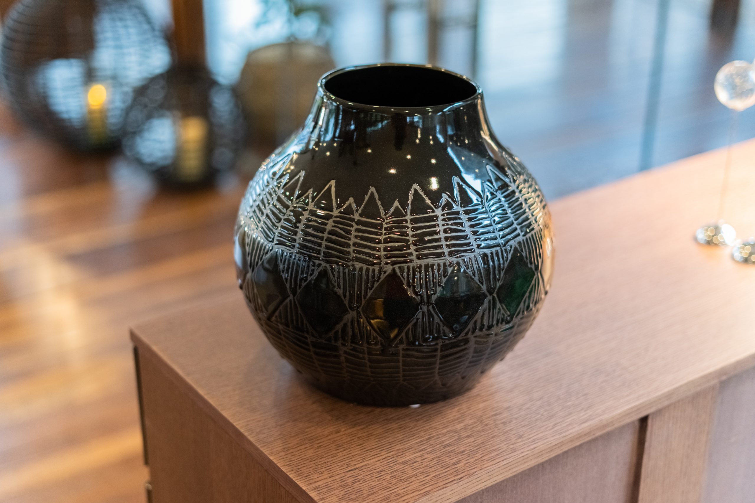 Vase, Black, Stoneware