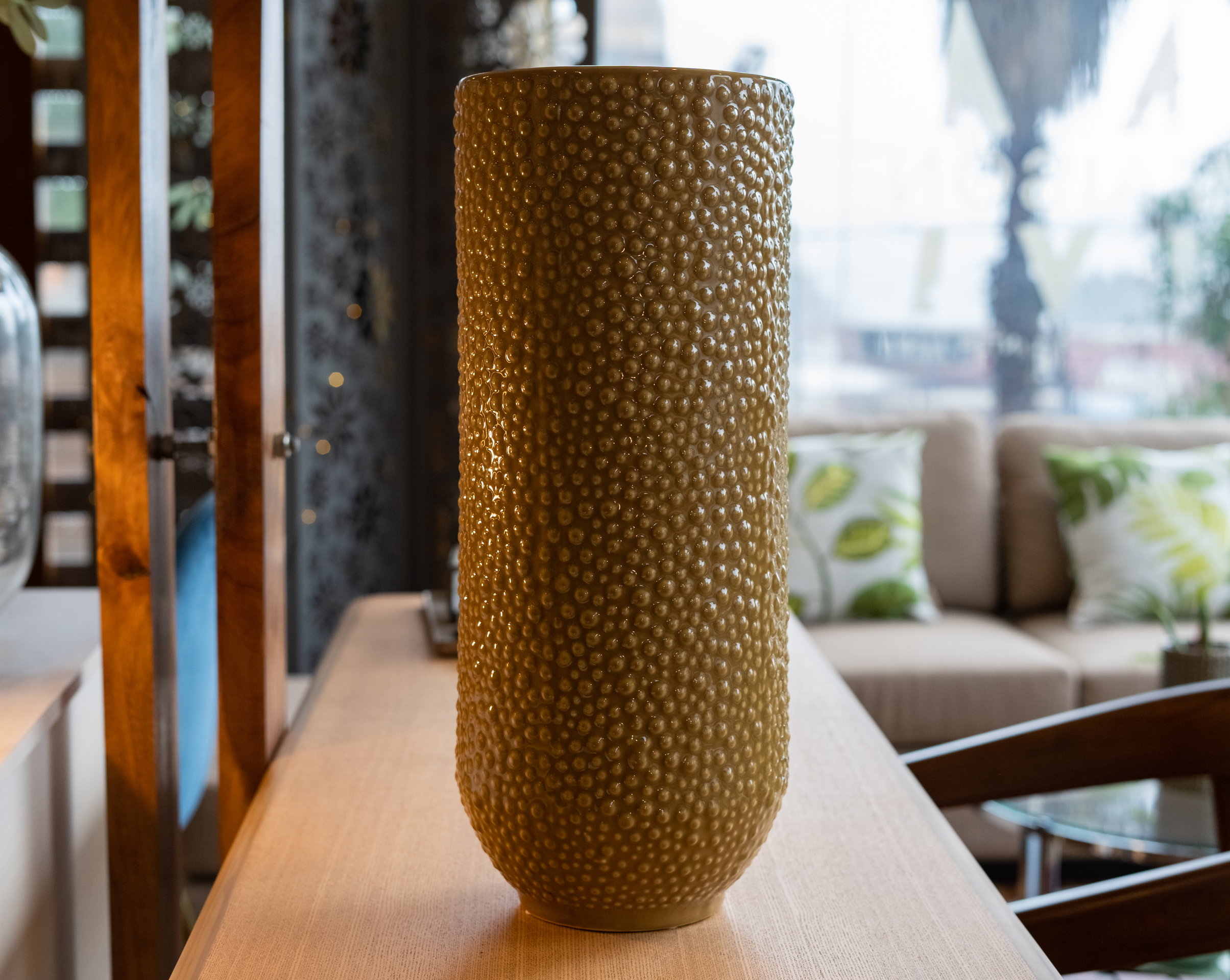 Vase, Yellow, Stoneware