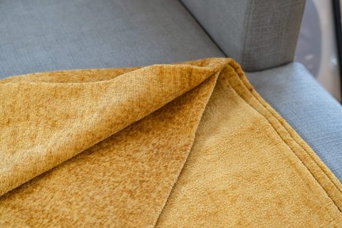 Throw, Yellow, Polyester