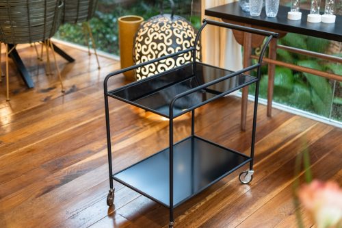 Fine Bar Table, Black, Glass