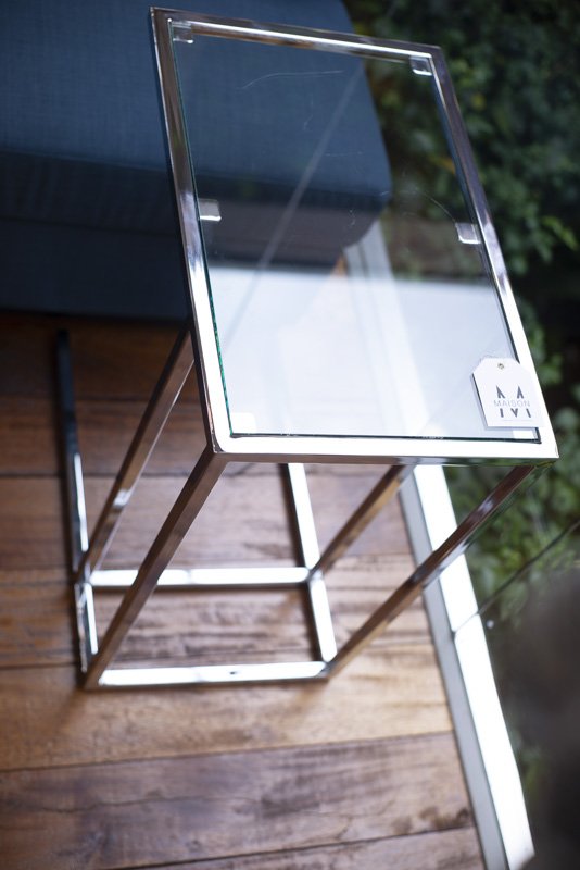 Metro side table/ chrome