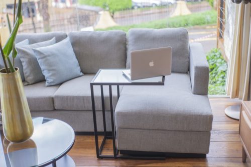 Metro sofa L shape/ fabric grey
