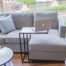 Metro sofa L shape/ fabric grey