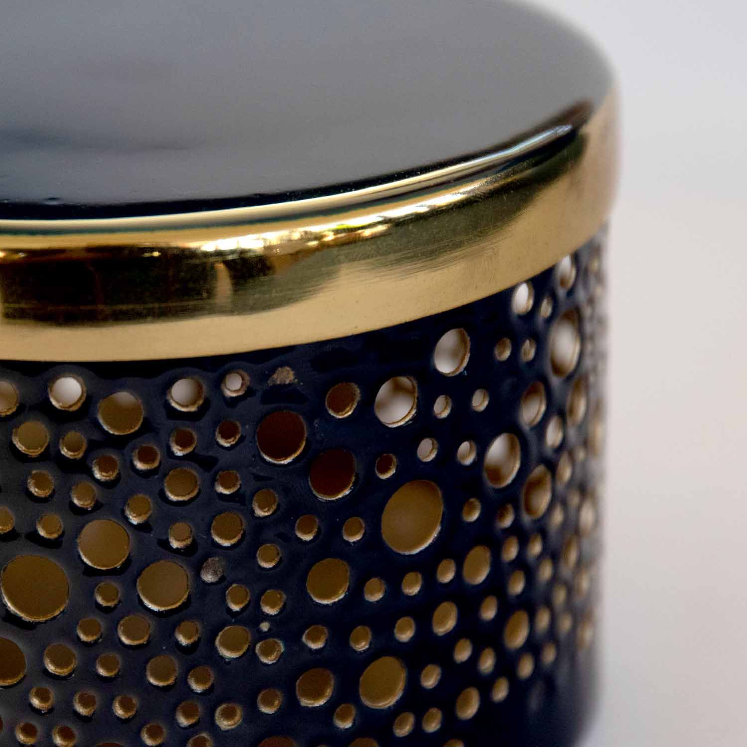 Jar wLid, Blue, Metal