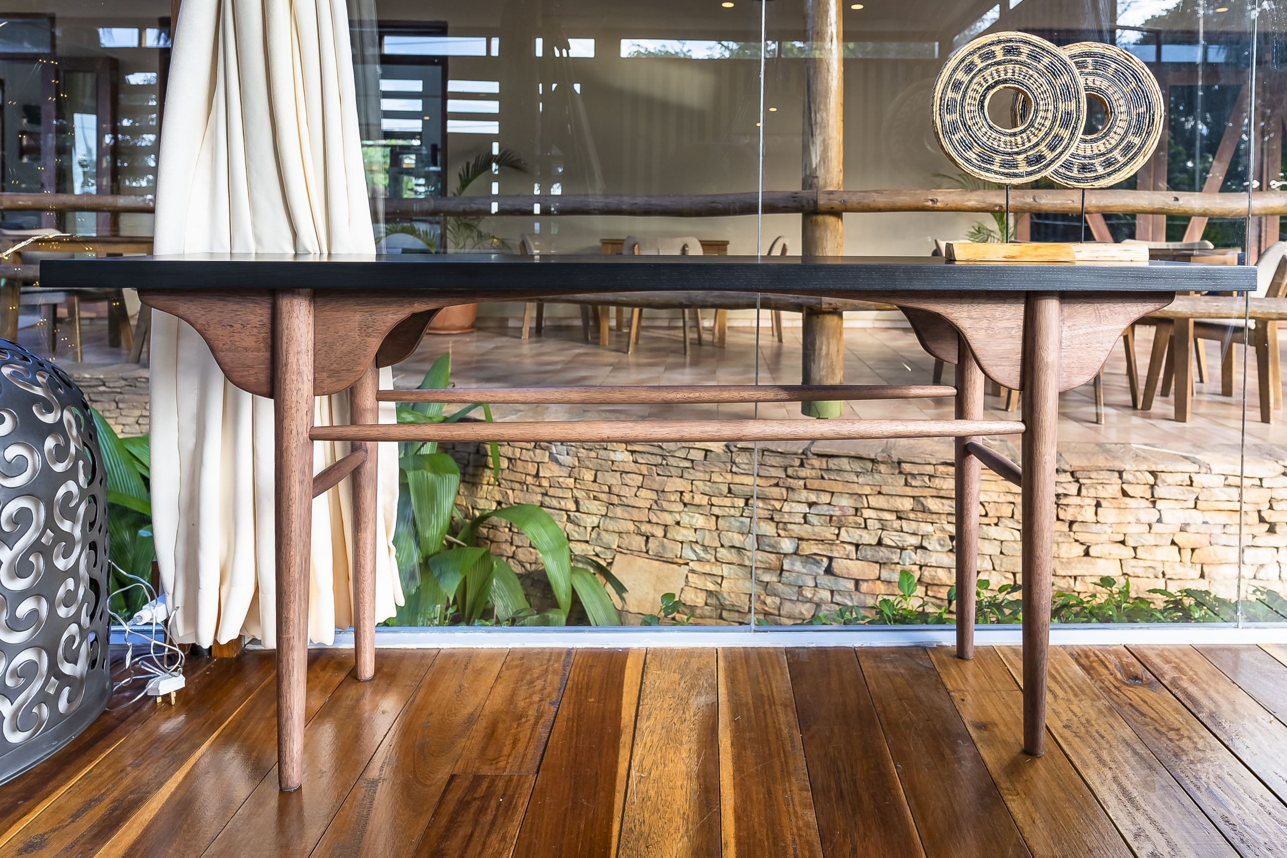 chinese console walnut