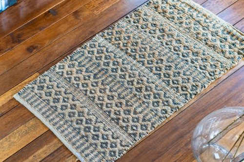 Rug, Black, Jute
