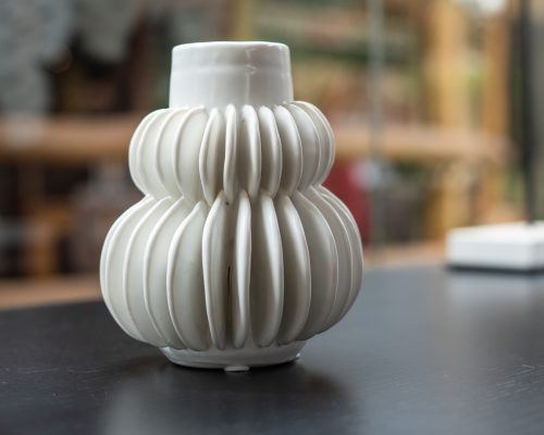 Vase, White stoneware