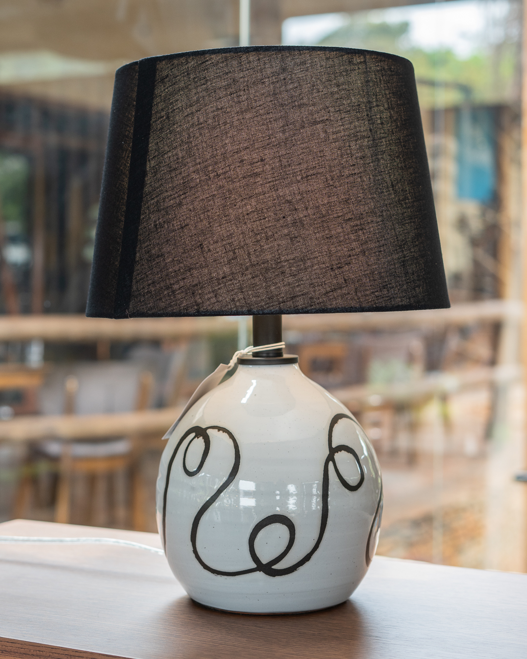 Table Lamp, White Terracotta