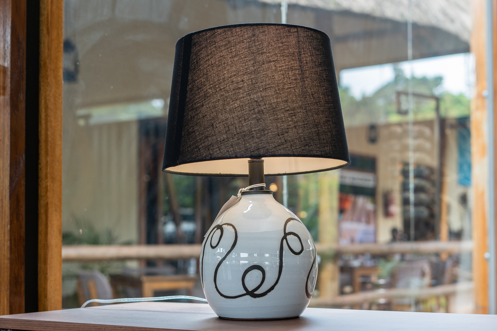 Table Lamp, White Terracotta