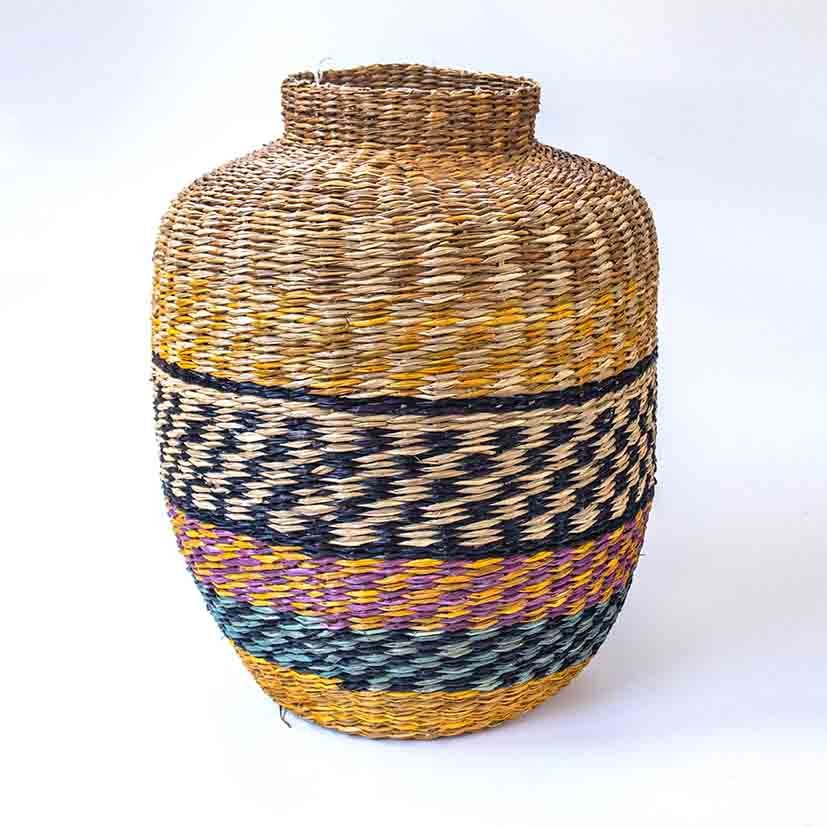 Basket multi color seagrass