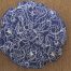 Cushion blue cotton round