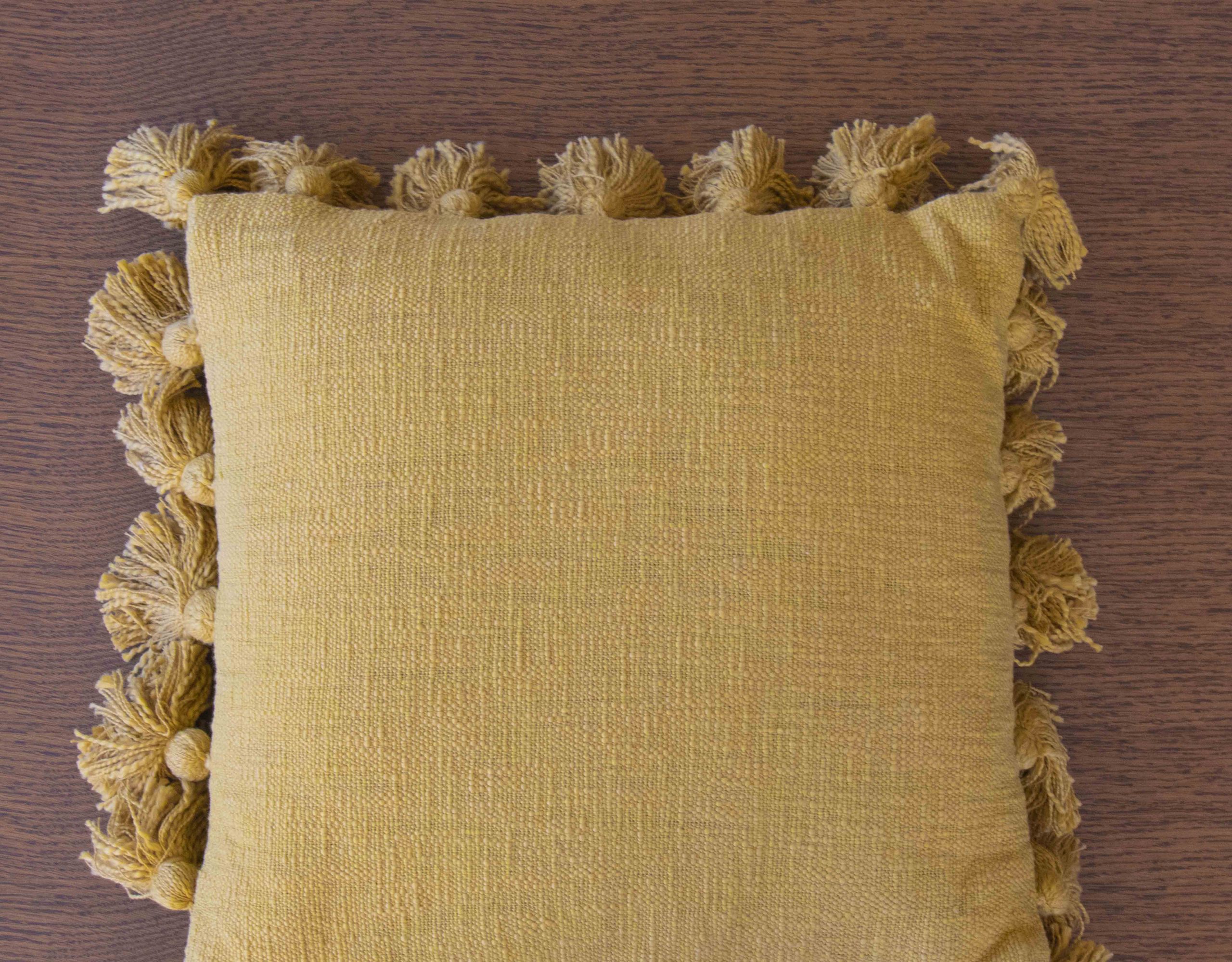Cushion yellow cotton