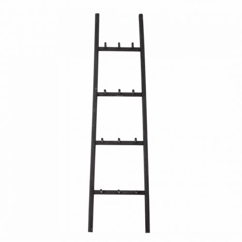 Gus Coat Rack, Black, Tanoak Wood