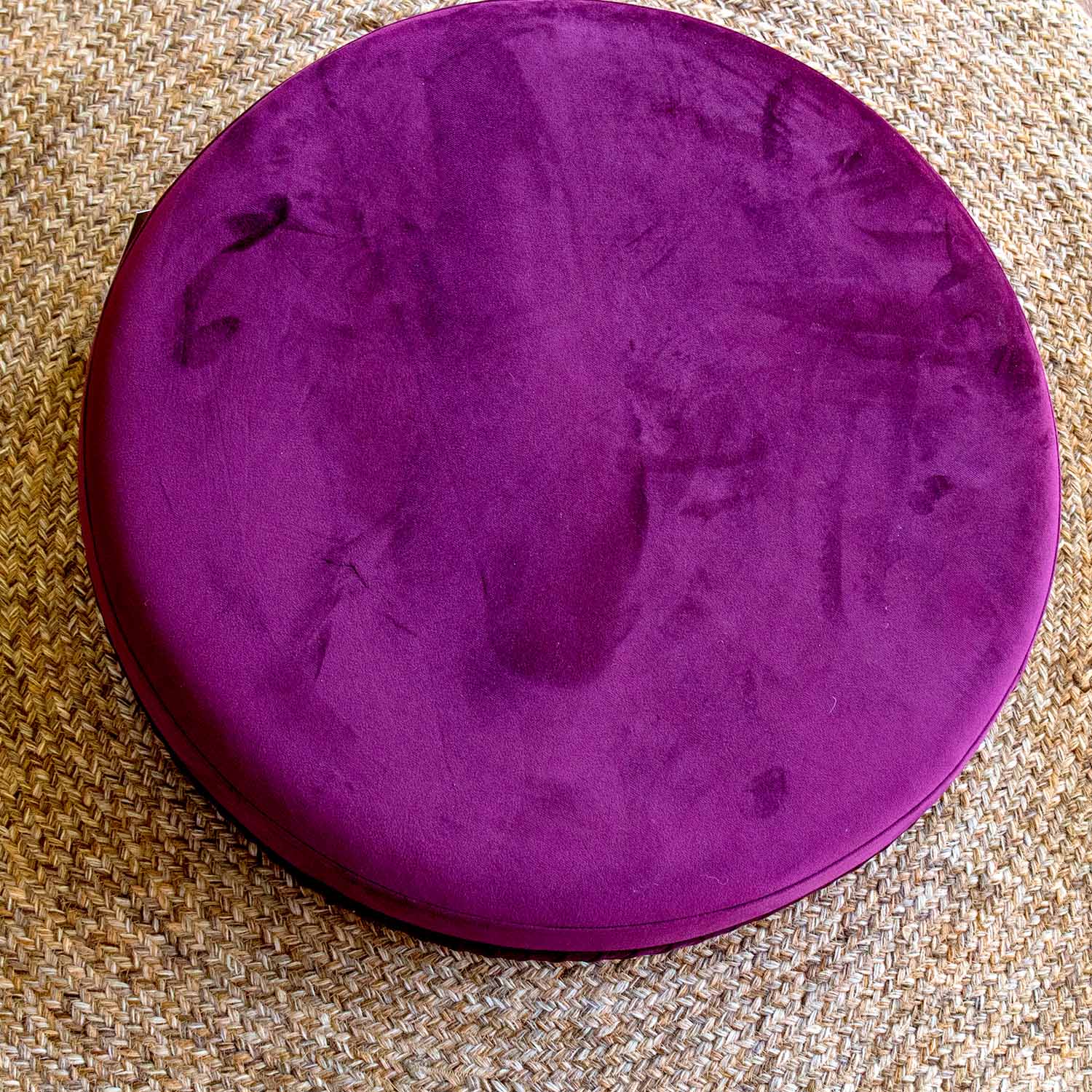 Pleat pouf velvet polyester
