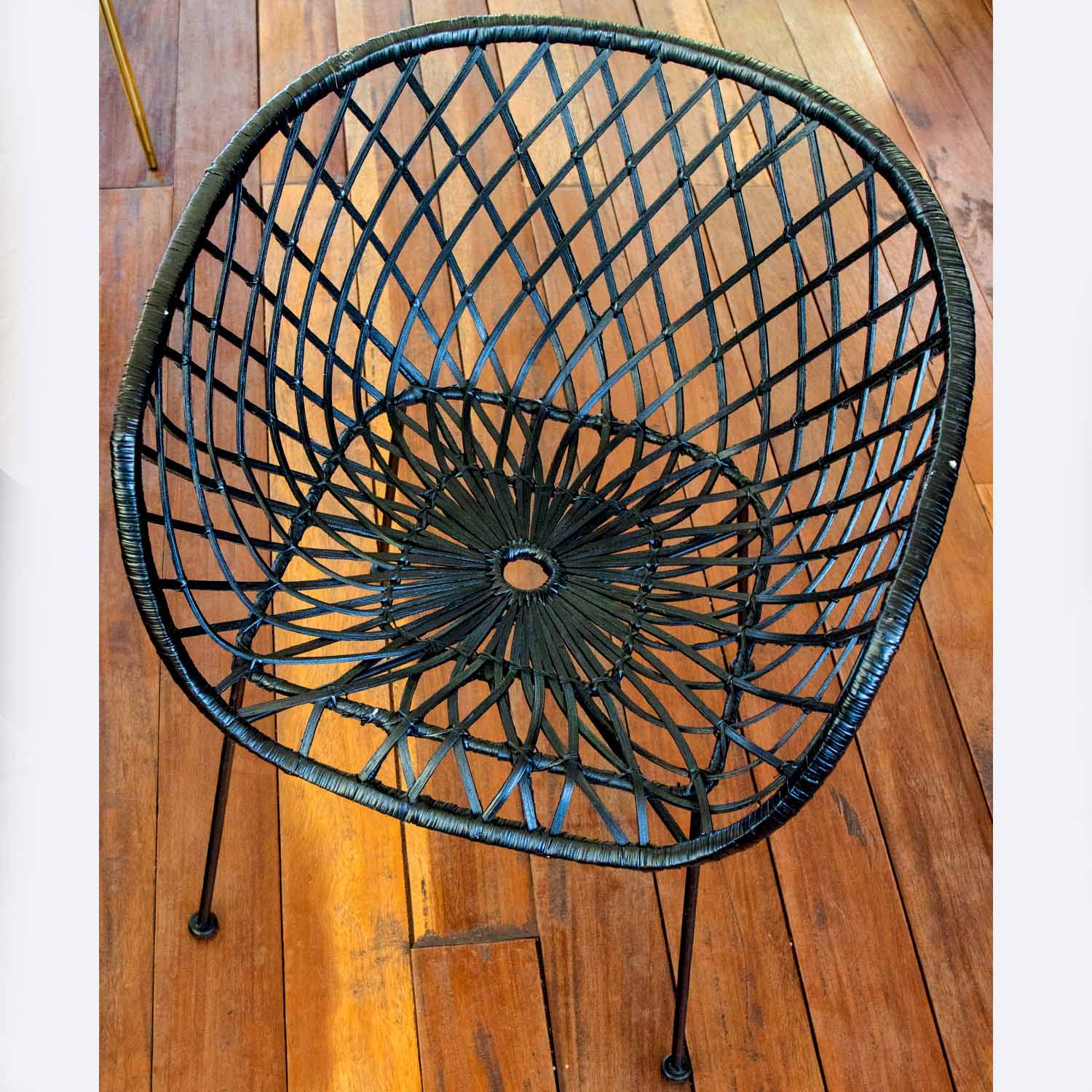 Rounge chair black rattan