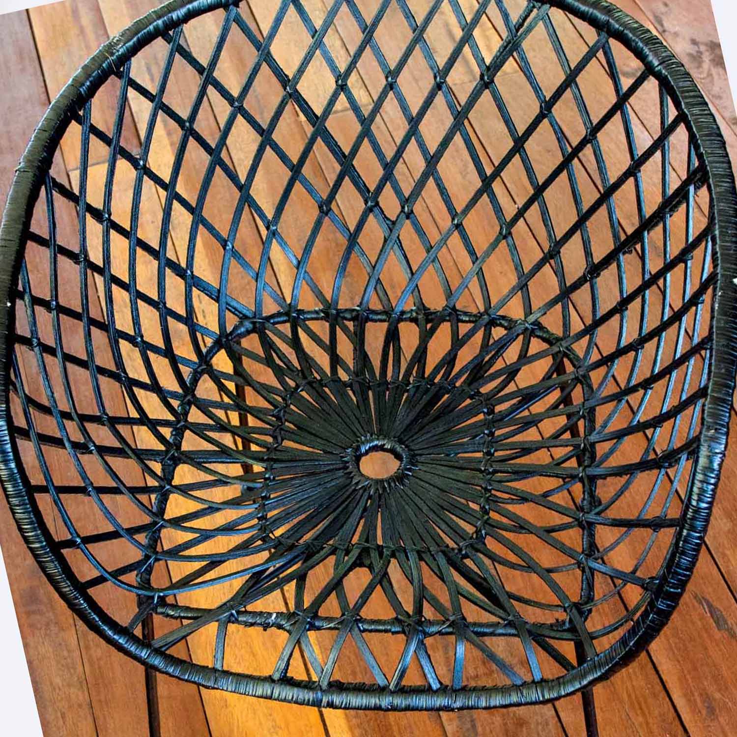 Rounge chair black rattan