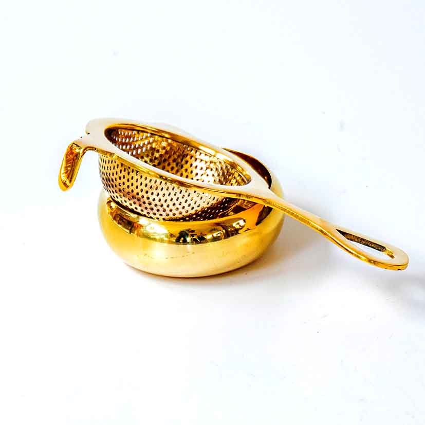 Strainer gold brass