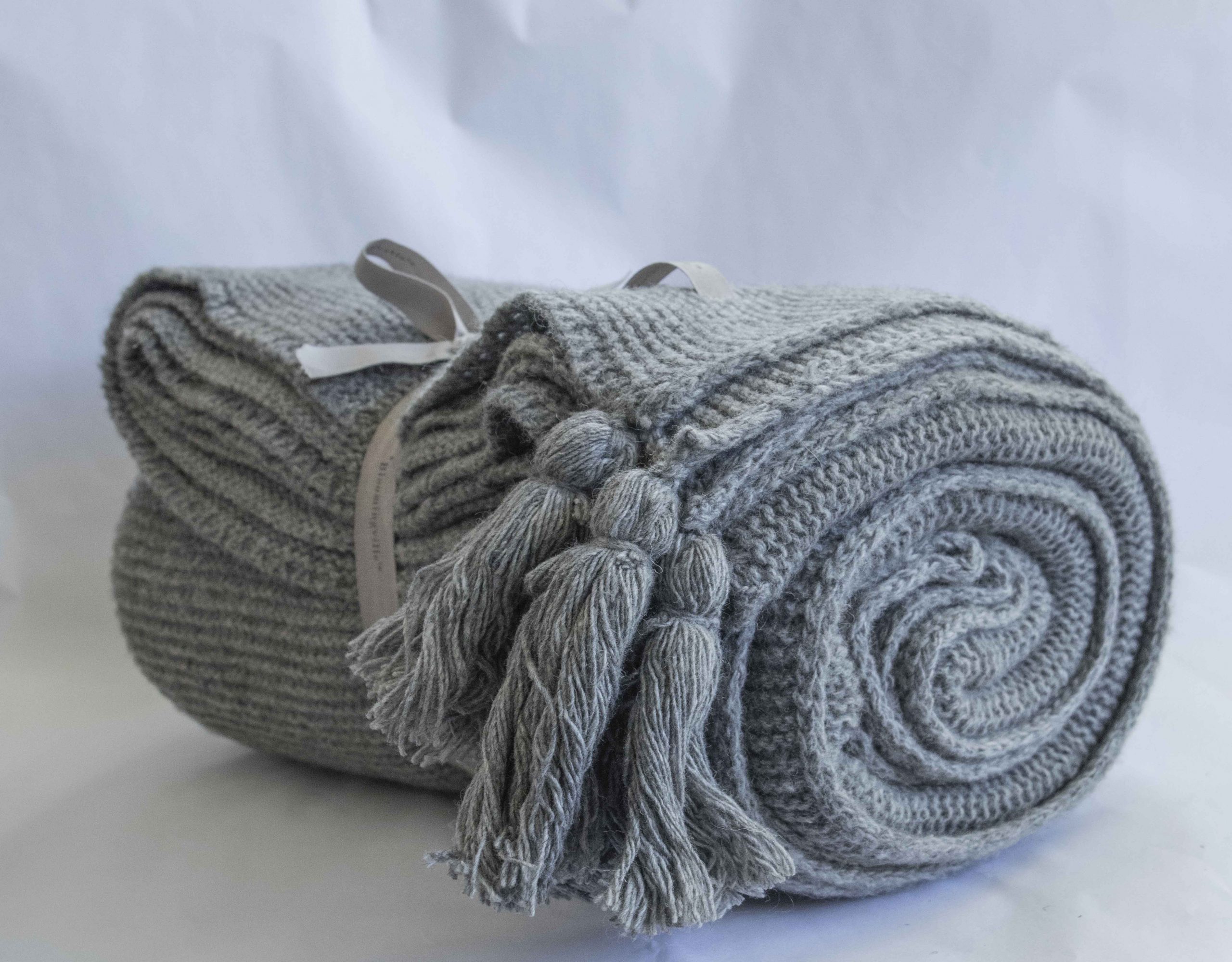 Throw grey wool
