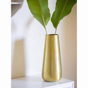 vase medium brass gold