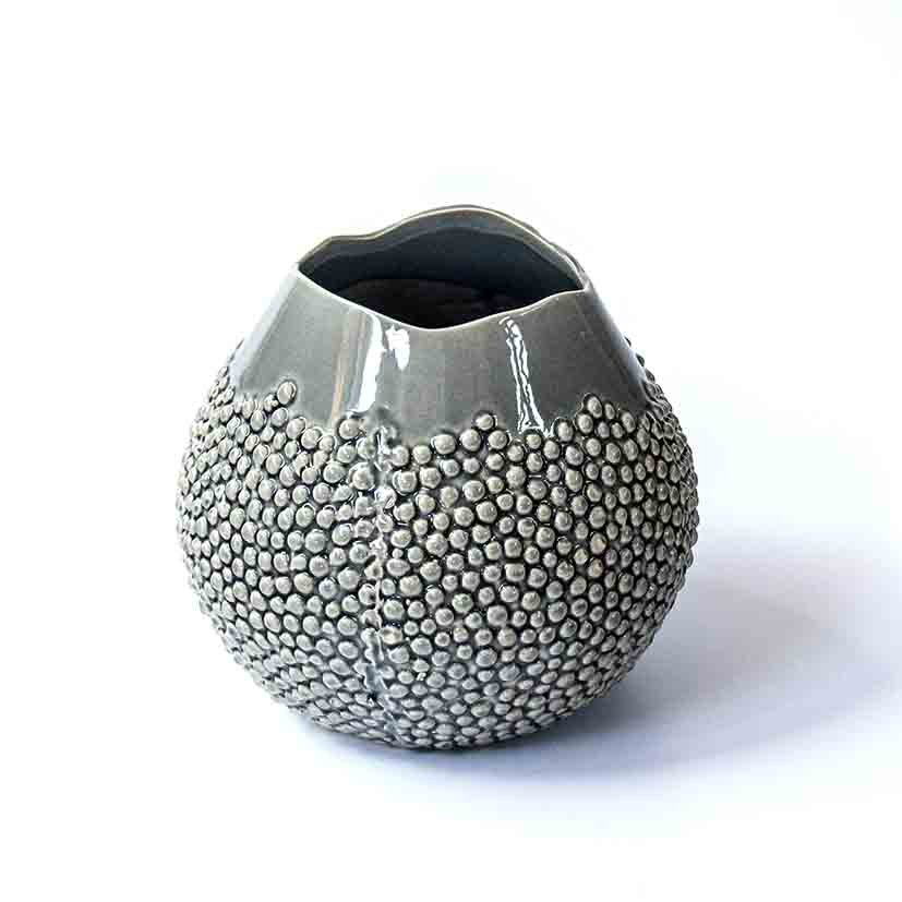 Vase grey stoneware