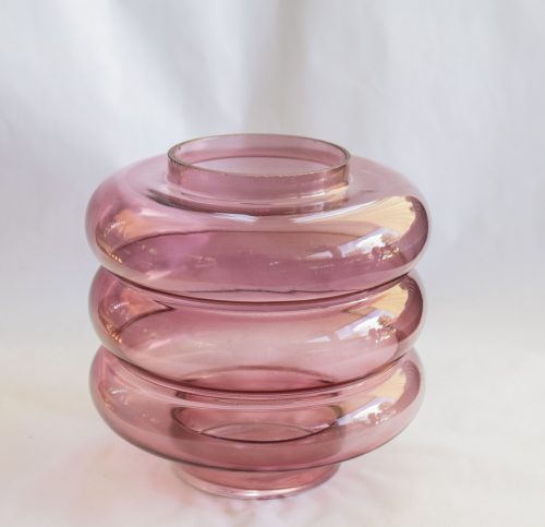 vase rose glass curved