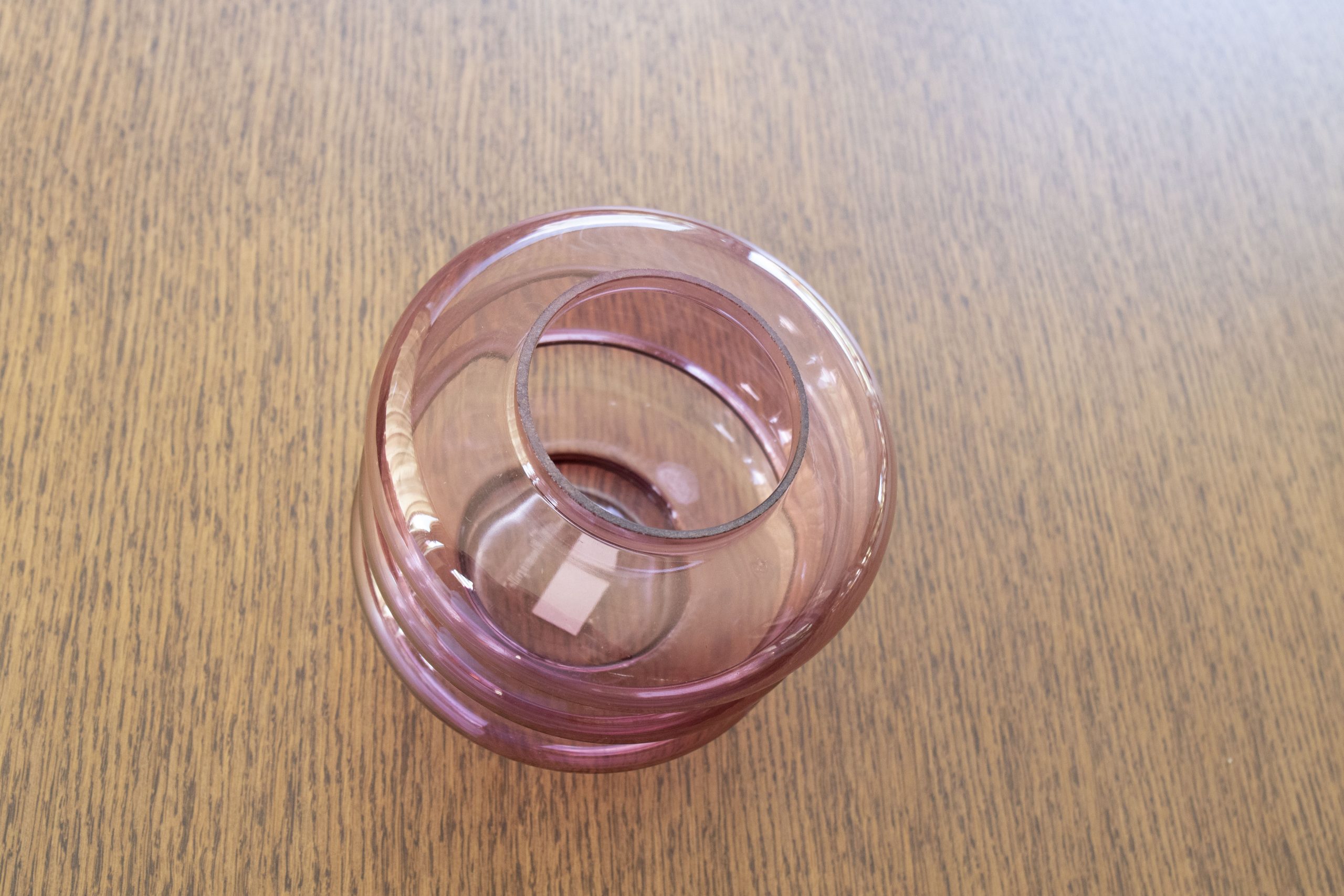 vase rose glass curved