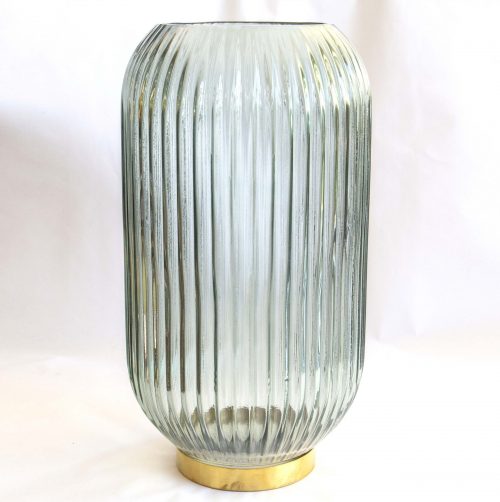 votive green glass high